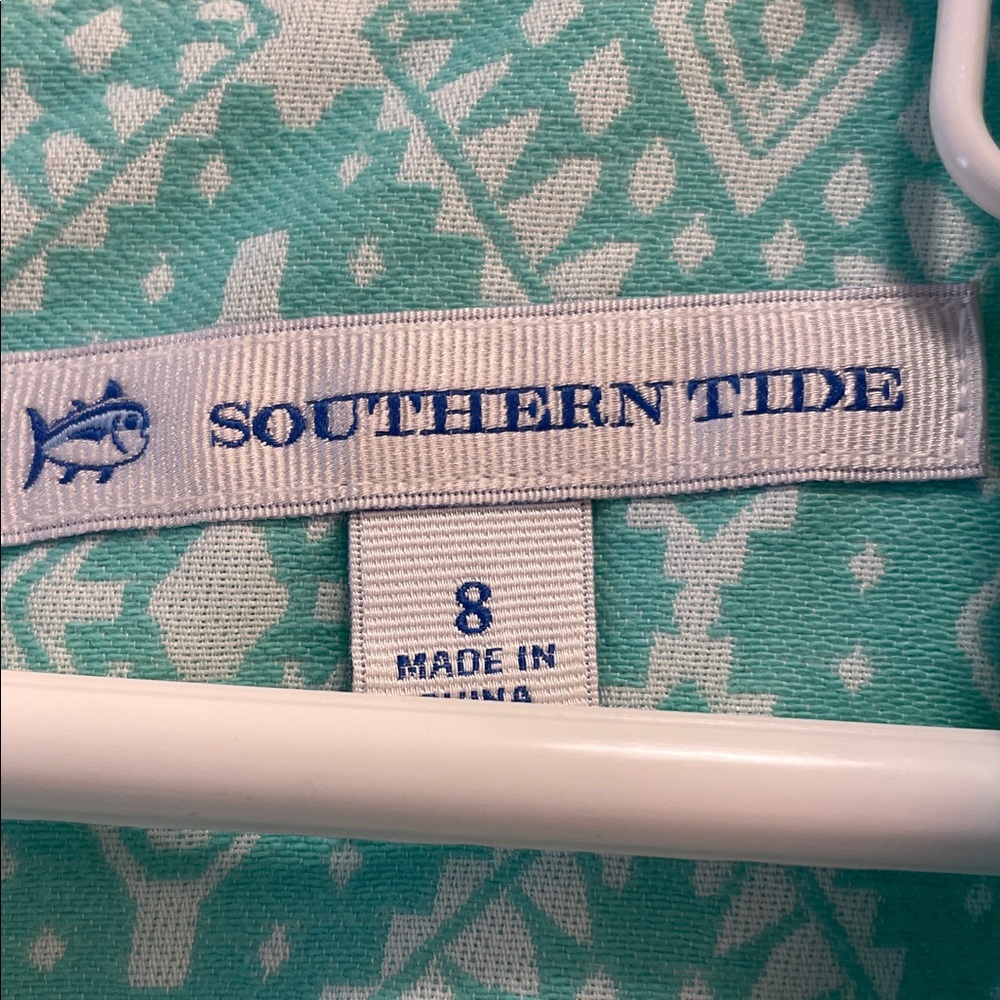 Southern Tide Turquoise Geometric Dress - Picture 2 of 7